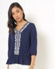 Buy Navy Blue Tops for Women by DNMX Online | Ajio.com