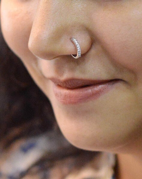 Female Handmade 925 Sterling Silver Nose Ring, 10mm at Rs 100/piece in  Jaipur