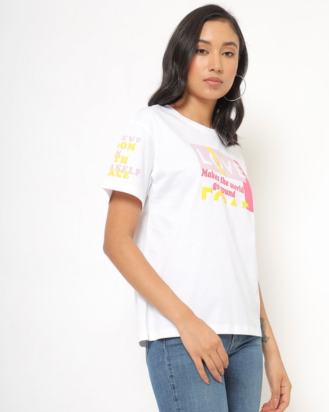 Buy White Tshirts for Women by DNMX Online