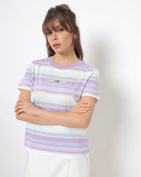 purple tommy hilfiger t shirt