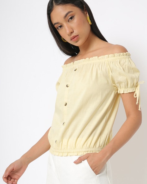 Ajio off shoulder discount tops