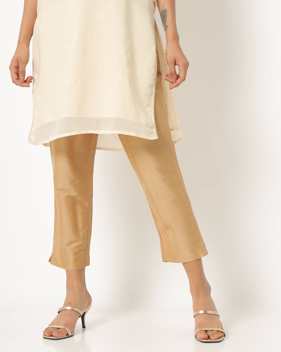 Buy Gold Trousers \u0026 Pants for Women by 