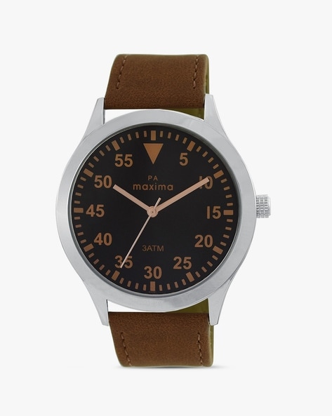 Maxima leather 2025 belt watches