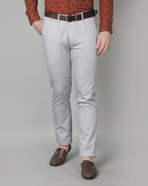 Buy Silver Trousers \u0026 Pants for Men by 