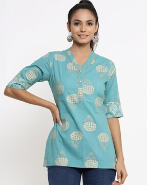 Floral Printed Straight Tunic