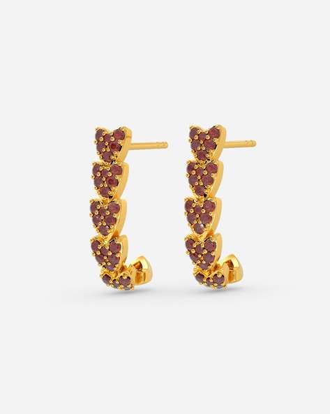 IBB 9ct Gold Double Half Hoop Earrings, Gold at John Lewis & Partners
