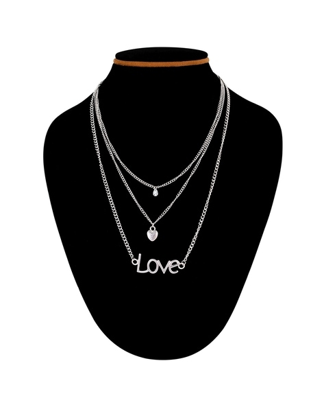 Womens love heart on sale necklace