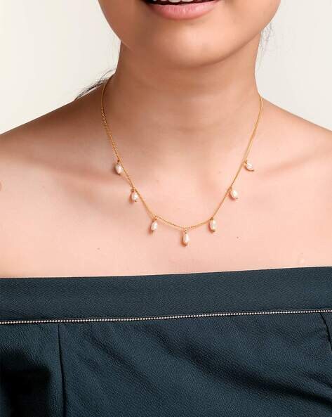Diana Gold Vermeil Pearl Droplet Necklace – Victoria Emerson