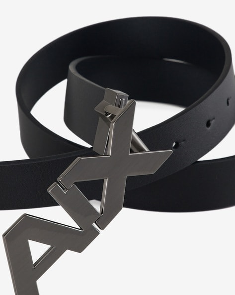 Armani exchange belt black new arrivals