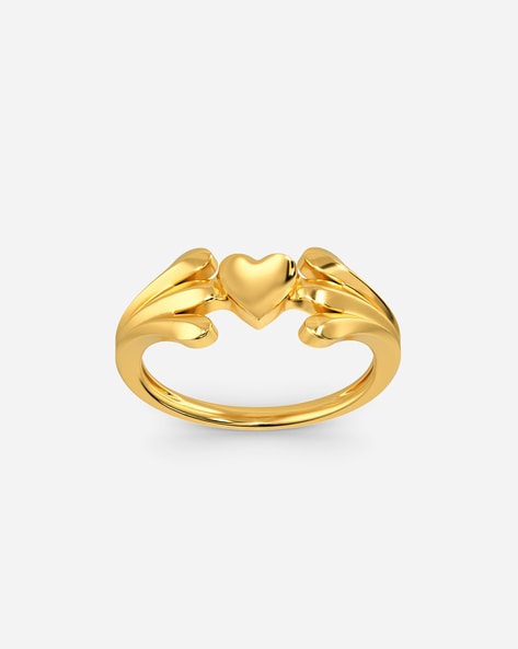 Buy Dainty Diamond Heart Gold Ring, 14K Gold Dual Heart Diamond Ring,  Minimalist Gold Ring, Diamond Lover Ring, Design Jewelry, Birthday Gift,  Online in India - Etsy