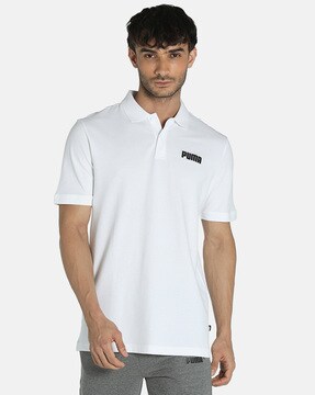 puma white collar t shirt