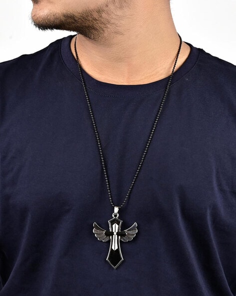 Big Cross Pendant Necklace for Women Men Goth Gothic Neck Necklaces Vintage  Choker Medieval Edgy Jewelry