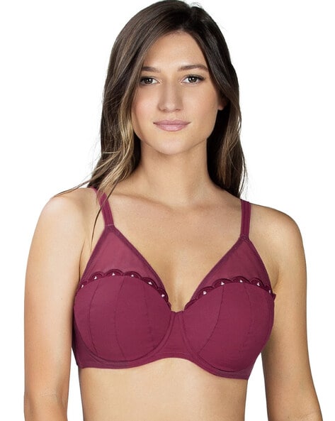 Buy Textured Heavily-Padded Push-Up Bra Online at Best Prices in India -  JioMart.