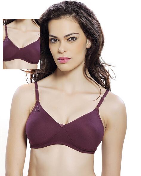 Buy Lady Lyka Padded Non Wired Medium Coverage T-Shirt Bra - Grey at Rs.374  online