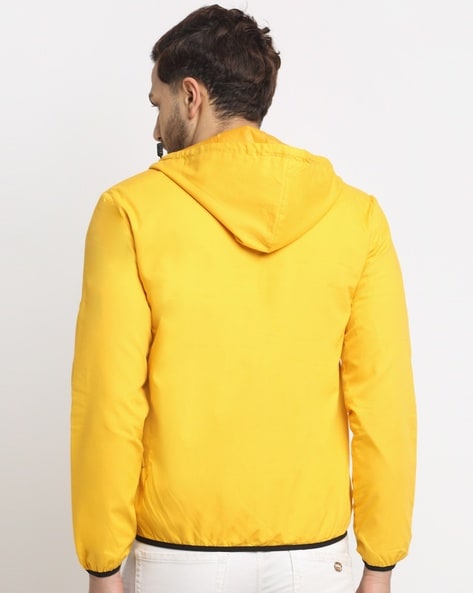 Yellow hooded jacket men's new arrivals