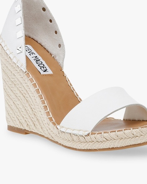 Steve madden white discount wedges