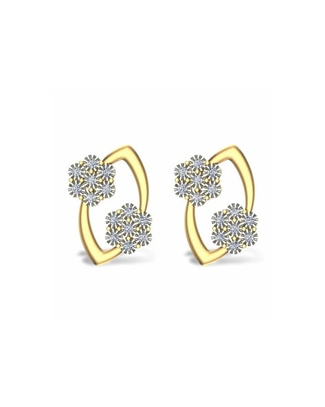 Luxury Length Dangler Design With White Stone Beads Impon Gold Earrings  ER1778