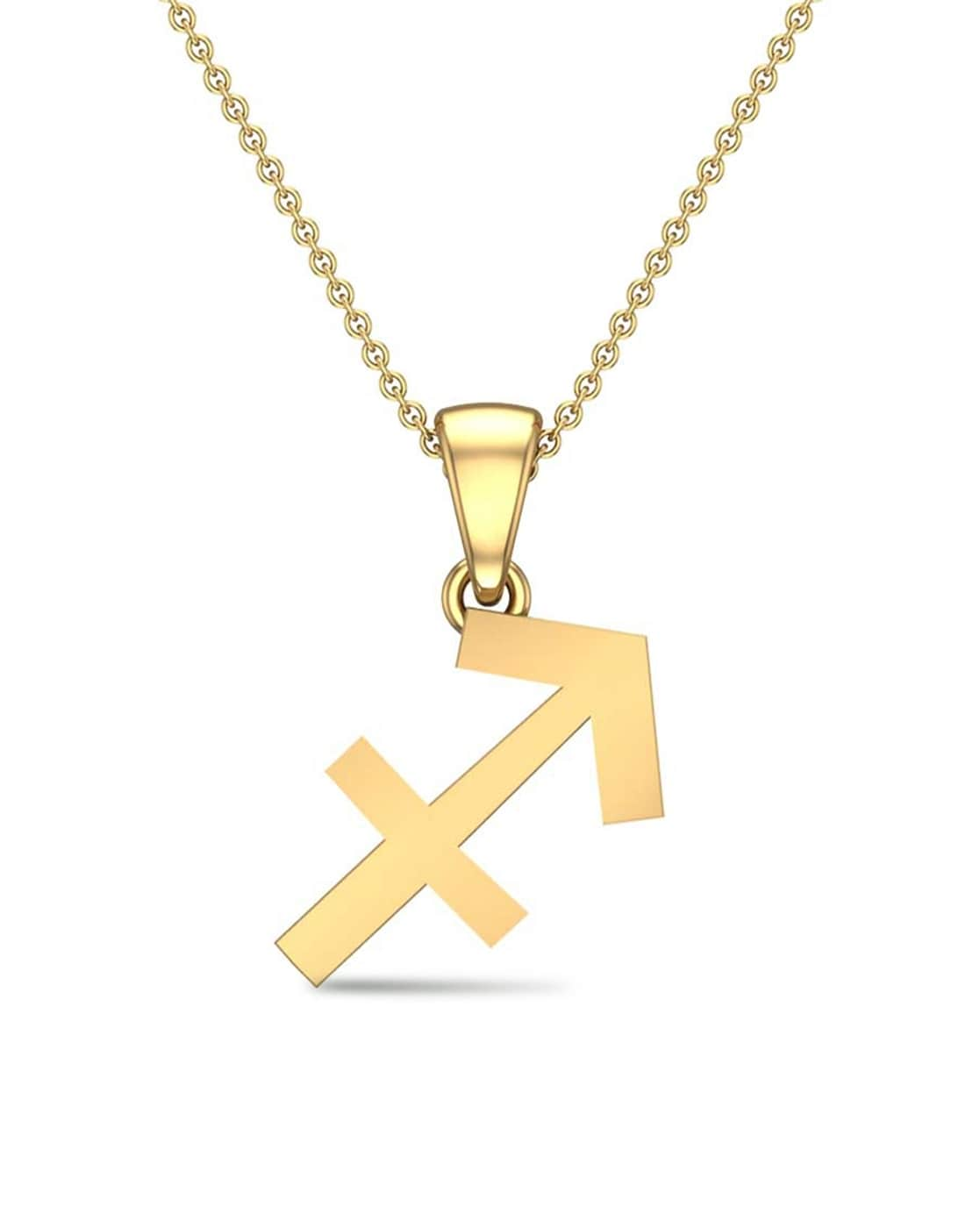 sagittarius pendant necklace gold