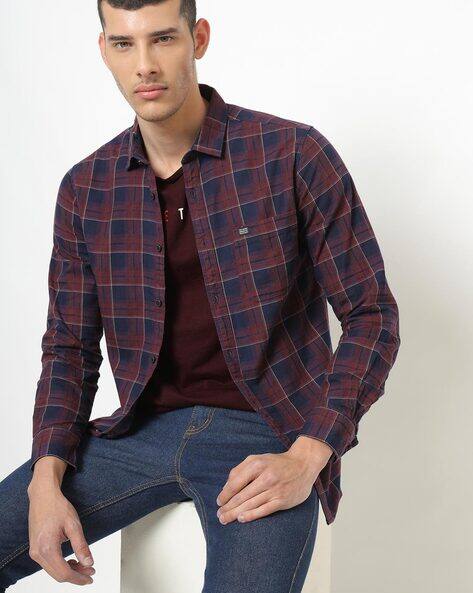 Buy Maroon Shirts for Men by The Indian 