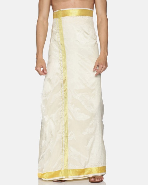 Dhoti with Contrast Border