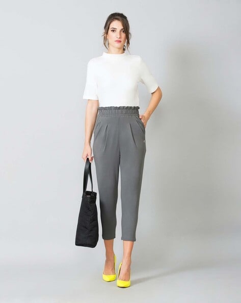 Buy Grey Trousers & Pants for Women by VAN HEUSEN Online
