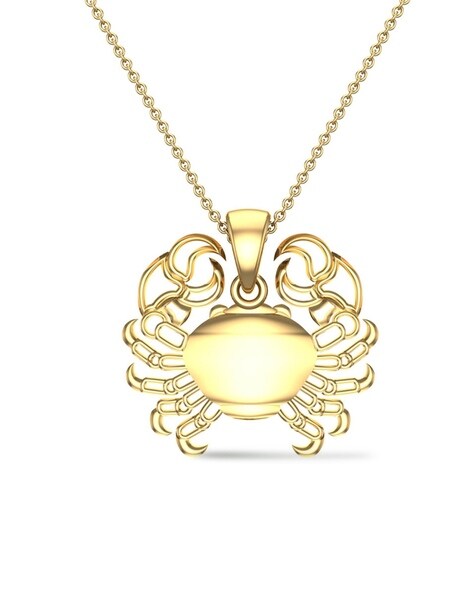 Blue Crab Pendant, 18K Yellow Gold | Island Sun Jewelry Beach Haven NJ