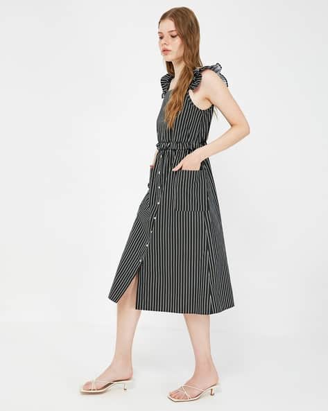 安心★関税込み★ZARA★STRIPED MIDI DRESS WITH BELT ZARA STRIPED LINEN BLEND BELTED MIDI SHIRT DRESS BLUE