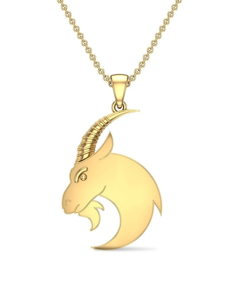 Gold goat sale pendant