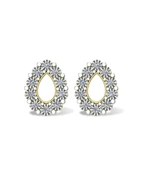 dishis Yellow Gold Diamond Designer Earrings-picture-33