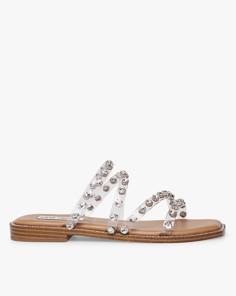 Skyler Embellished Strappy Slip On Flat Sandals