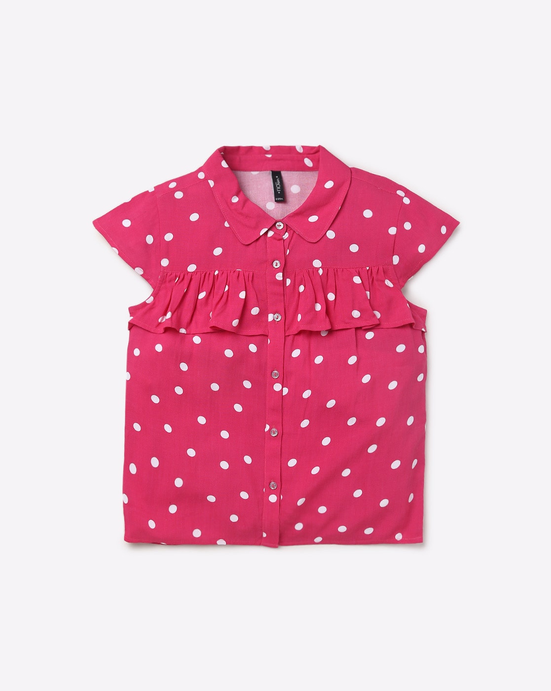 Girls red clearance polka dot shirt