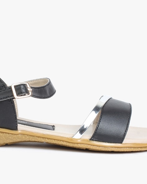 Slip-On Sandals with Buckle Fastening