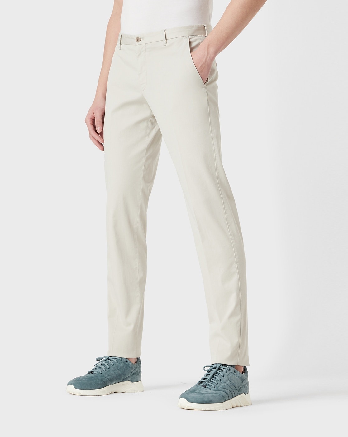Flat-Front Relaxed Fit Trousers
