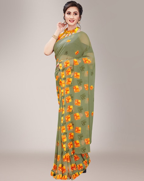 Printed Georgette Saree