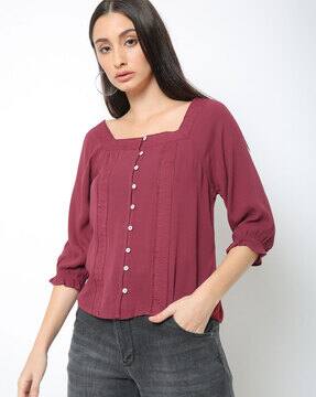 Buy Blue Tops for Women by FAZZN Online 