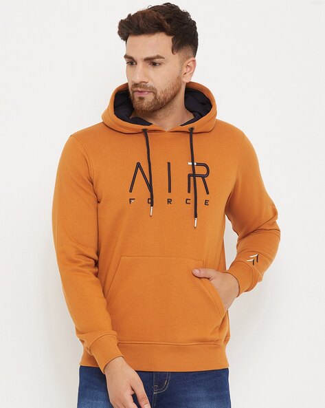 Embroidered Hoodie with Kangaroo Pockets