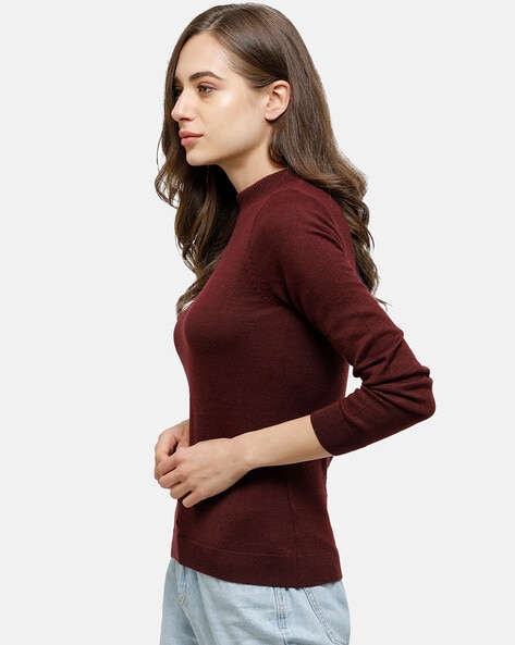 Burgundy sweaters outlet womens