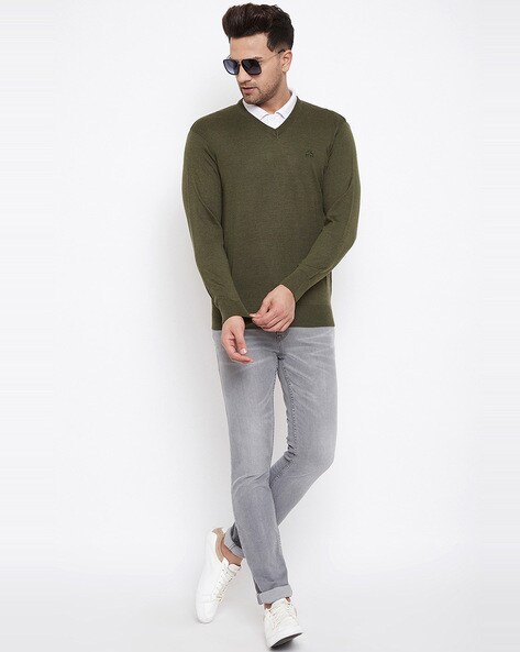 Buy Olive Sweaters & Cardigans for Men by 98?north Online 