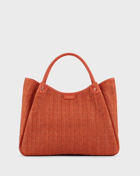 Textured Large Tote Bag with Wristlet