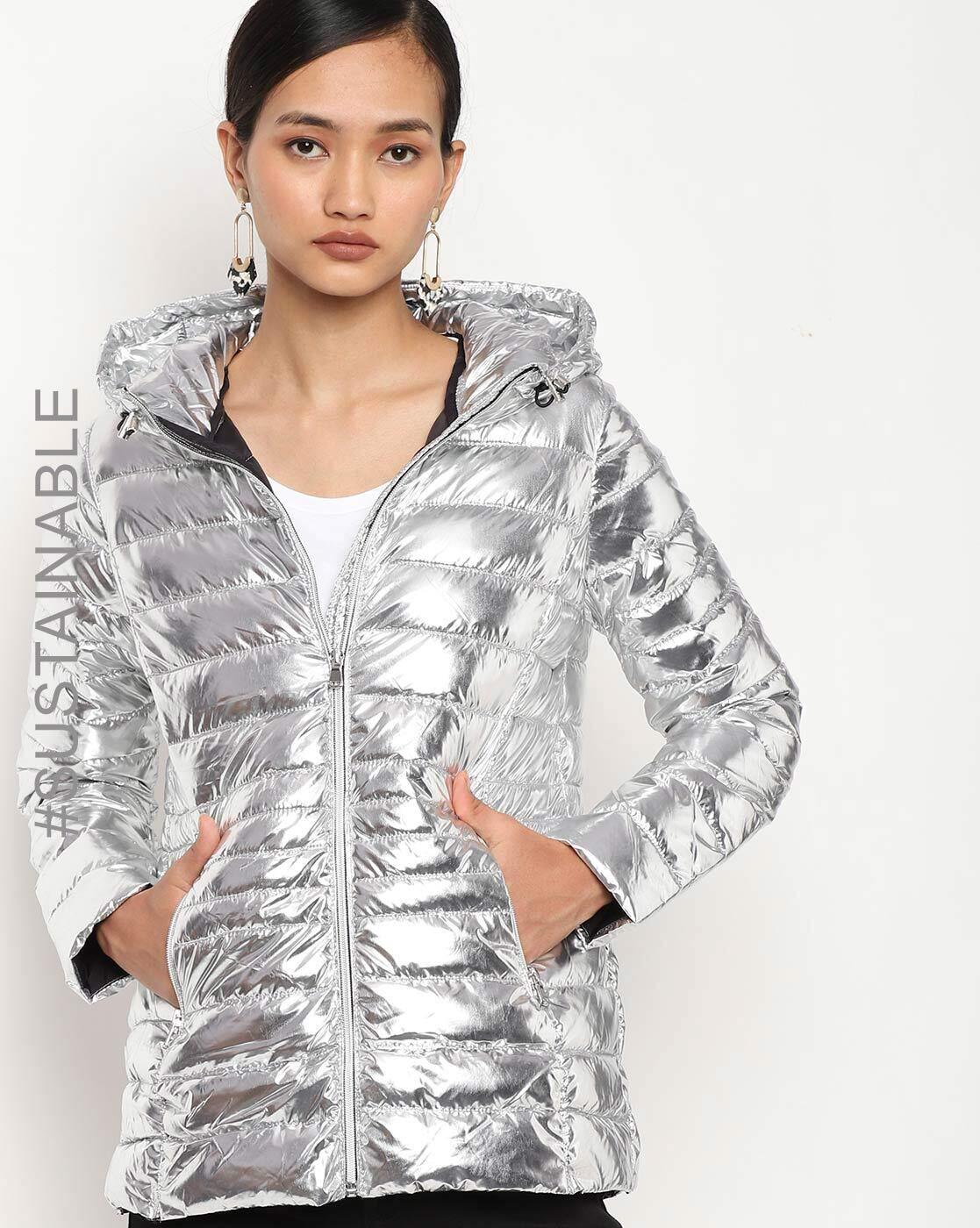 Belted Metallic Puffer Jacket | Michael Kors