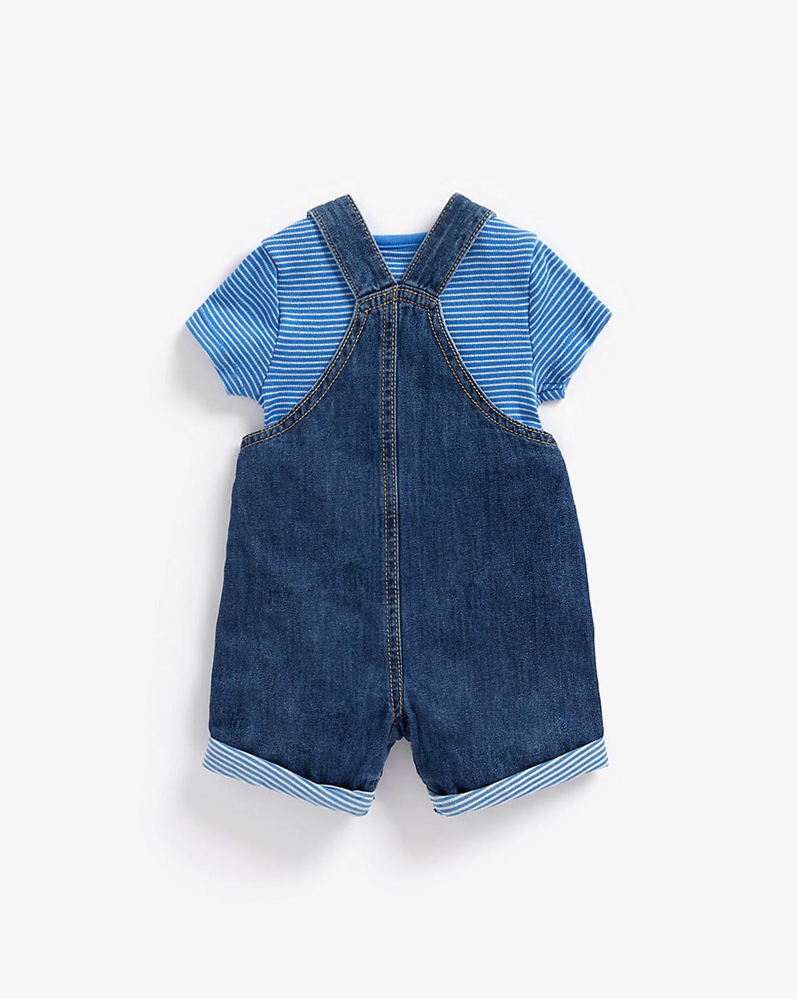 Mothercare Mothercare Unisex Dungarees And Vest Upto 1 Month 