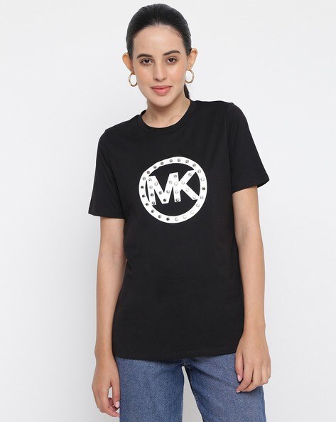 Michael kors black store t shirt women's