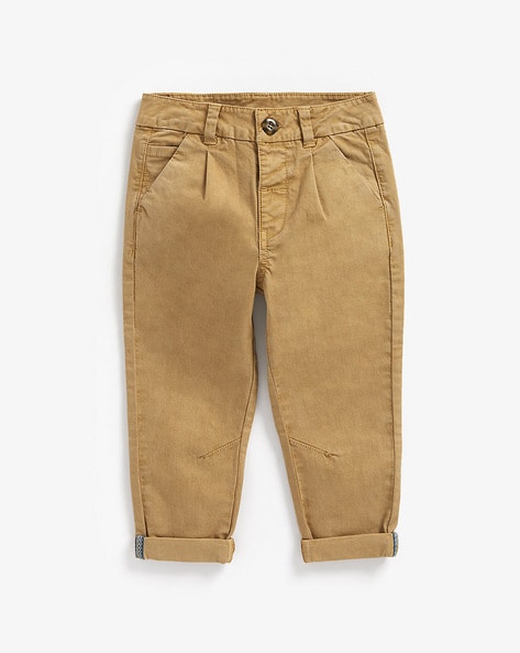Boys Brown Cotton Jeans Pack Of 1