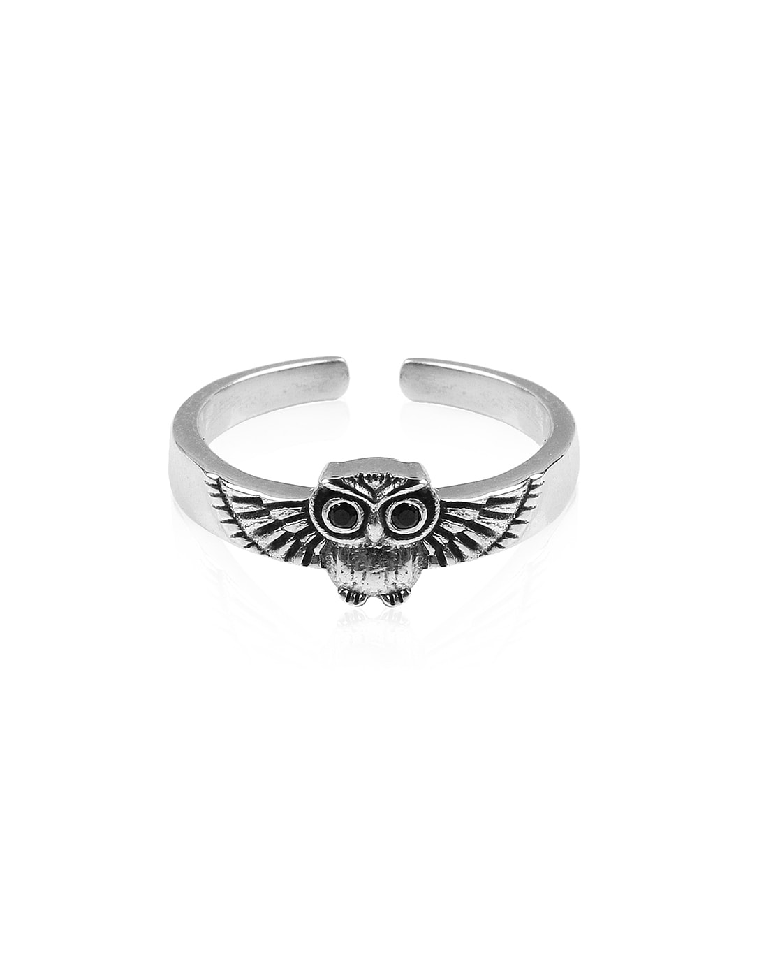 Owl Ring with Champagne Diamonds