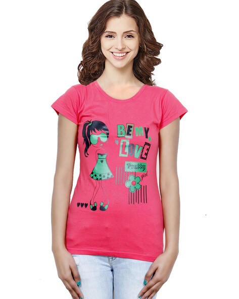 Multicolor Printed T Shirts For Women, Casual at Rs 250/piece in Surat