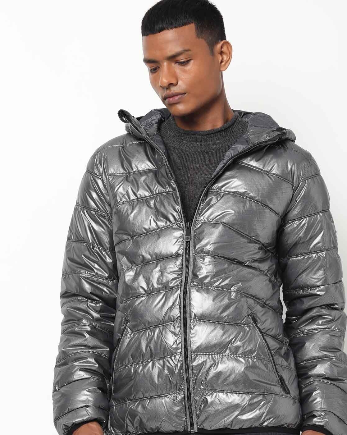 Buy Silver Jackets & Coats for Men by EA7 Emporio Armani Online | Ajio.com