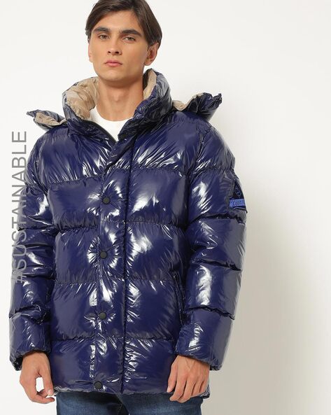 wax shine puffer jacket