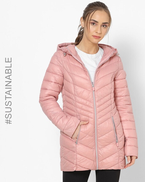 Pale pink hotsell puffer coat