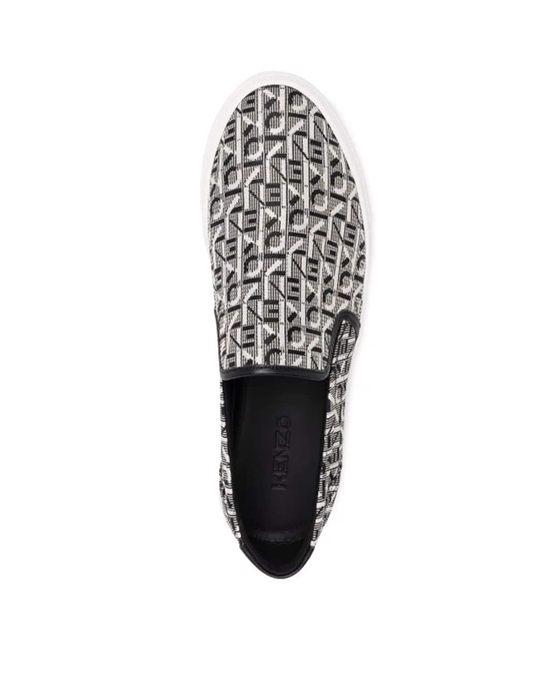 Buy KENZO K-Skate Jacquard Slip-On Casual Shoes | Black Color Men