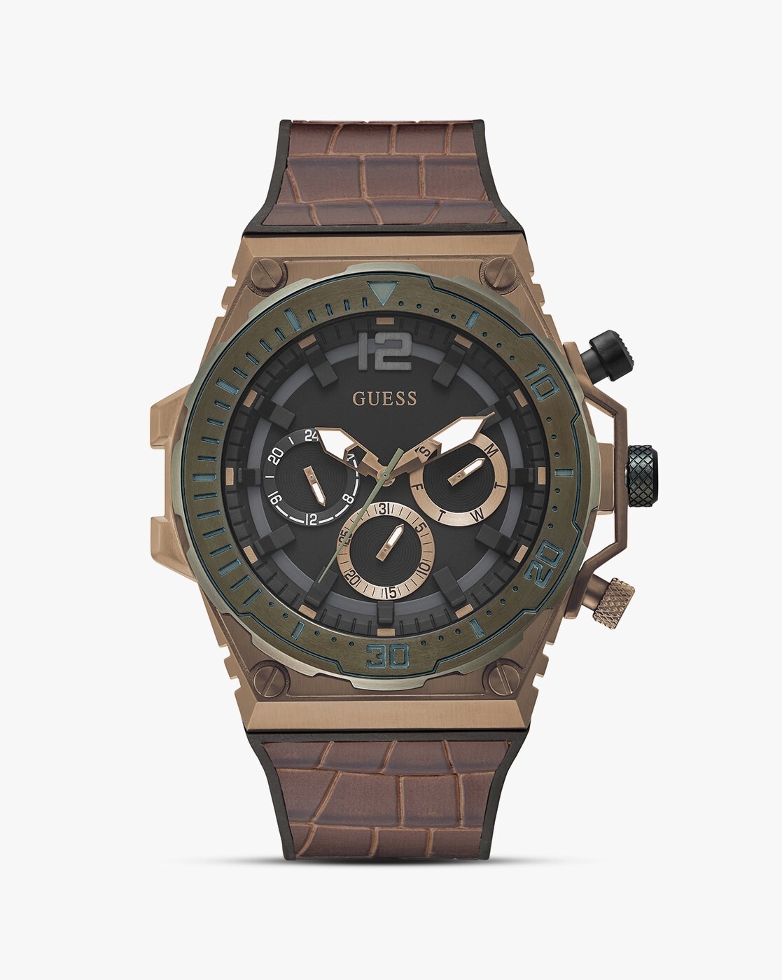 brown guess watch